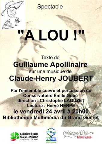 Affiche lecture musicale A Lou