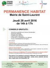 Affiche permanence habitat Saint-Laurent